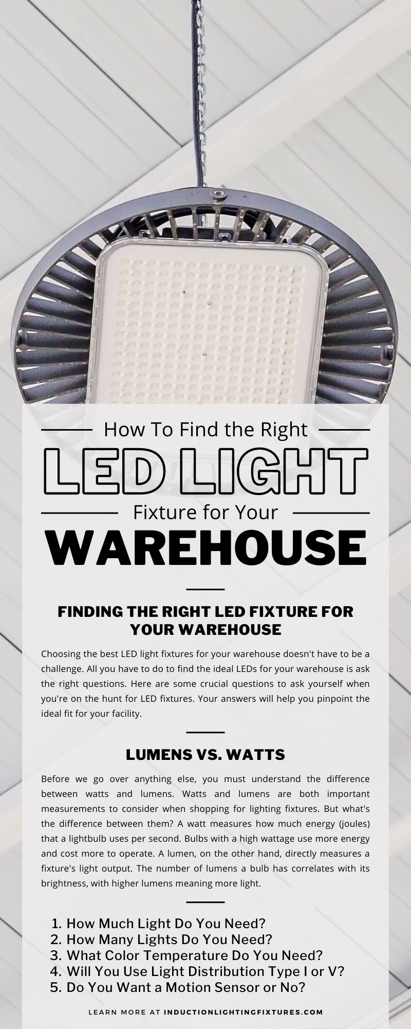 How To Find the Right LED Light Fixture for Your Warehouse