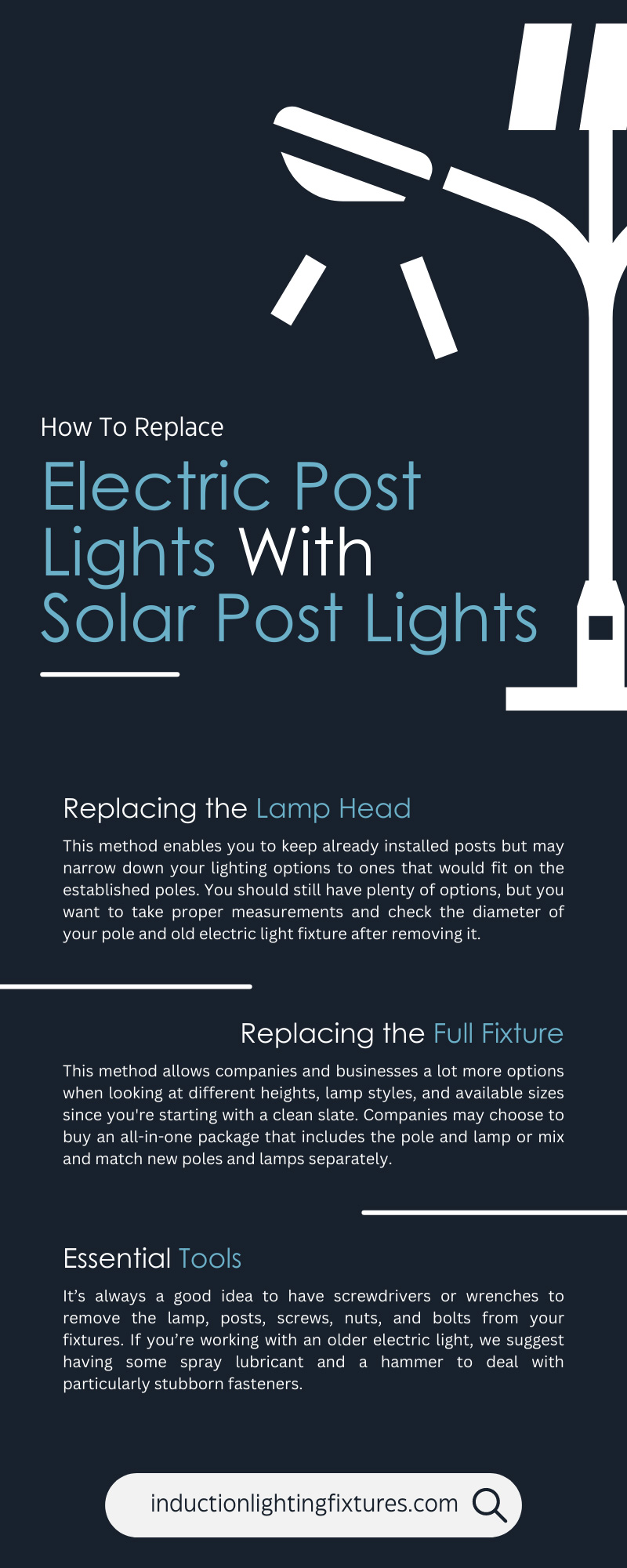 How To Replace Electric Post Lights With Solar Post Lights